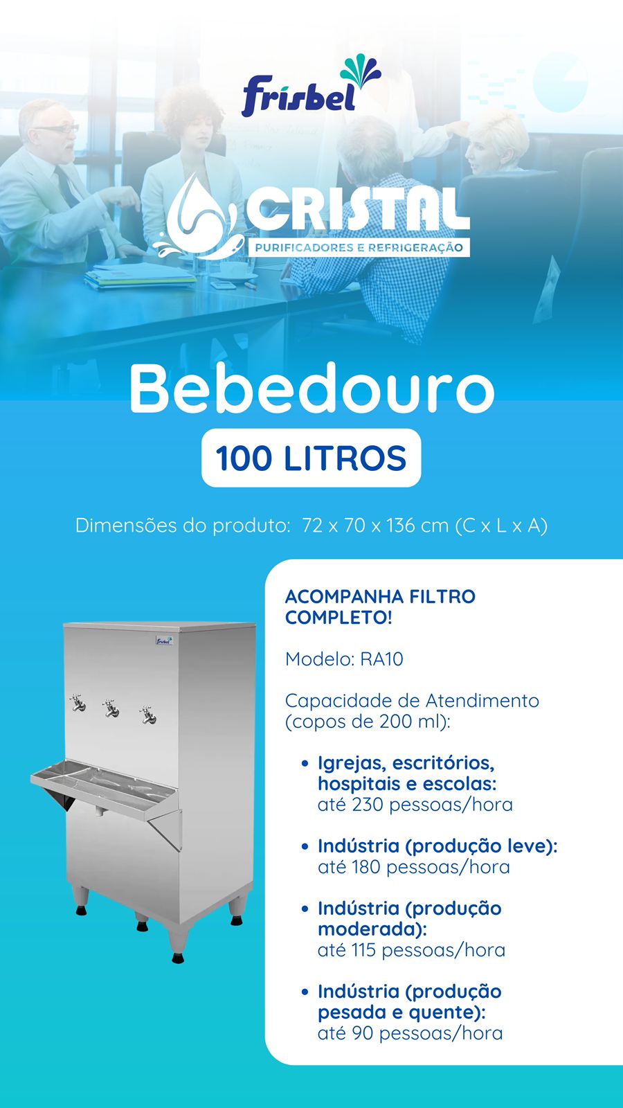 Bebedouro Industrial Frisbel